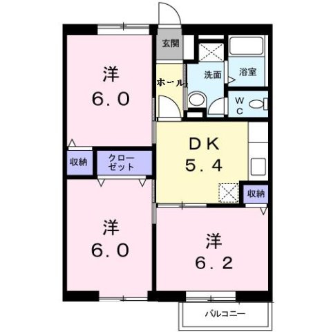 合志市須屋のアパートの間取り