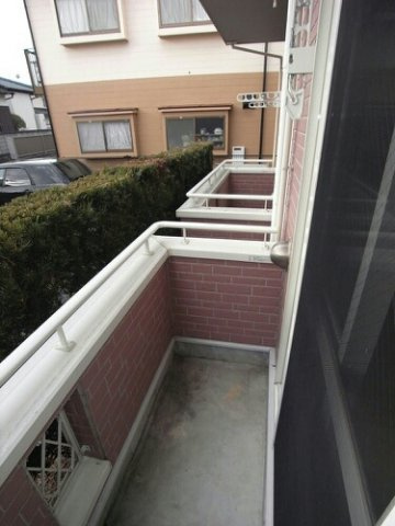 熊本市北区八景水谷１丁目のアパートのバルコニー|外からの目が気にならないバルコニーで洗濯物が干せます