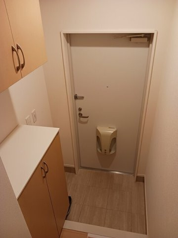 熊本市北区龍田１丁目のアパートの玄関|毎日通る玄関はこちらです