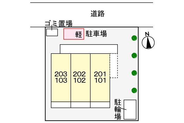 プリムローズ鷹の台の駐車場