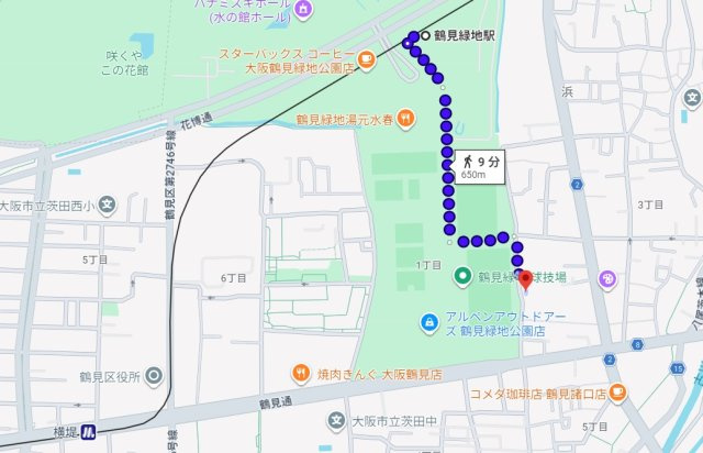 シティテラス鶴見緑地公園の地図