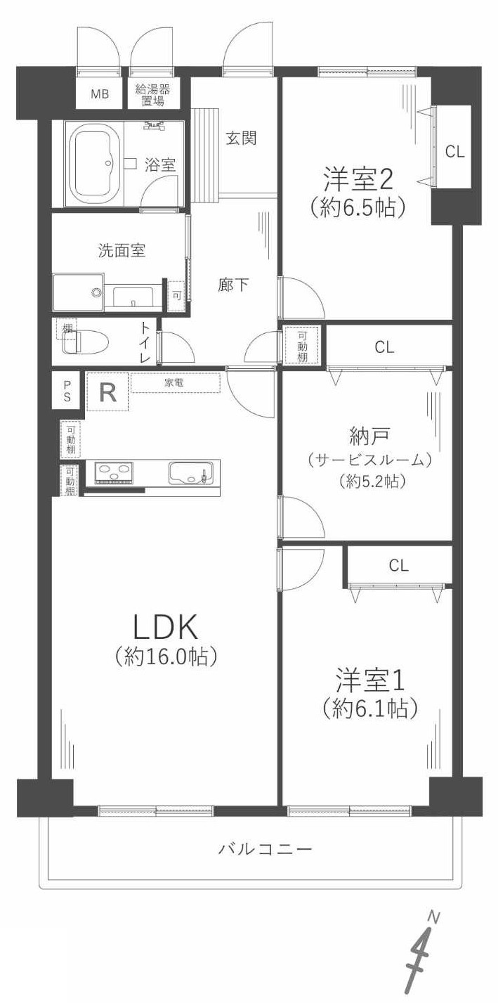 吹田芙蓉ハイツの間取り