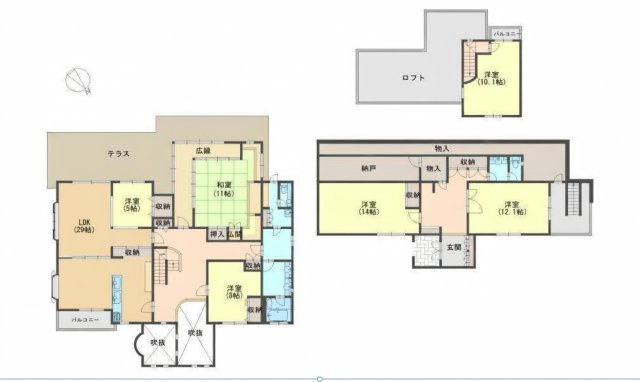 大阪府茨木市北春日丘3丁目中古戸建の間取り