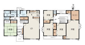 【間取り】 | 笠間市大郷戸5LDK中古住宅