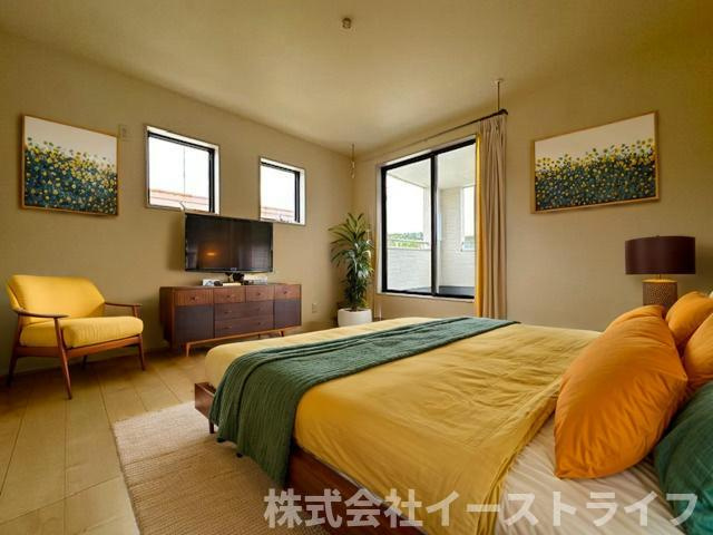 【新築戸建】　いわき市四倉町上仁井田2期　長期優良住宅の子供部屋|同社施工写真洋室に家具を配置したイメージ画像です
※本画像はCGで作成しており、実際に現地に 家具は置かれておりません。また、価格に 家具は含まれておりません。
