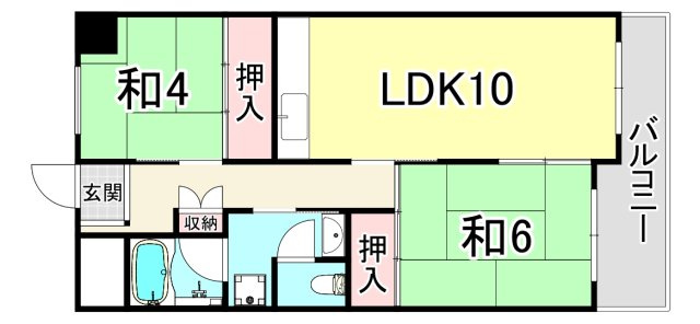 UR武庫川 23号棟の間取り