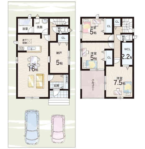 5日(土)6日(日)現地ご見学可能！　枚方市楠葉野田　全2邸の間取り|1号地