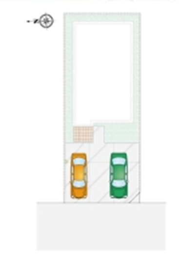 所沢市東狭山ケ丘3丁目・全15棟　新築一戸建　14号棟の区画図|【全15棟・14号棟】カースペース2台分