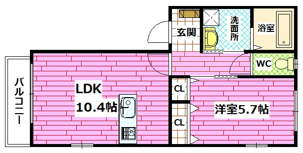 コーポナカノⅡの間取り