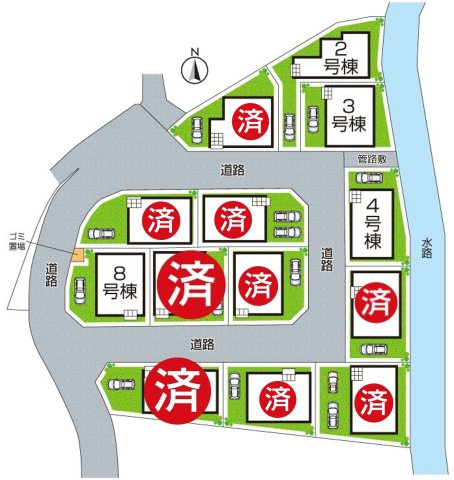 ■枚方市釈尊寺町　第4期　新築一戸建ての区画図|全13区画