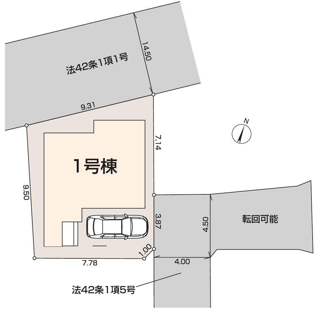 西武池袋線 東久留米駅 17分 新築戸建 新座市新堀1丁目の区画図