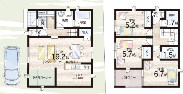 枚方市釈尊寺町　第4期　新築一戸建ての間取り|3号地