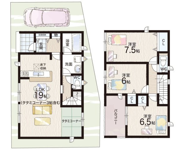 ■枚方市釈尊寺町　第4期　新築一戸建ての間取り|4号地