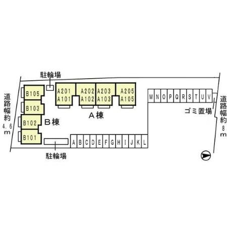 スプランデュール　Ａ棟の区画図