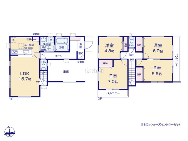 【新築分譲住宅】ふじみ野市亀久保第二の間取り