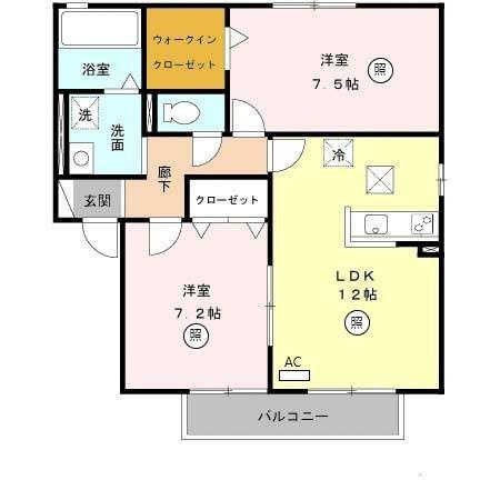 ルミエールA棟の間取り
