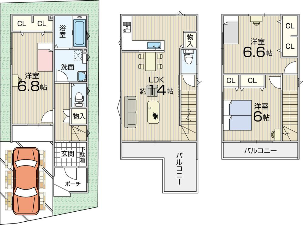 山之上1丁目　中古一戸建ての間取り|間取り図はいかがですか？ご希望を叶える間取りですか？リビングの広さは？水回りの位置は？カウンターキッチン？など色々な情報が集約されています。弊社ではリフォームなどのご相談も承っております。