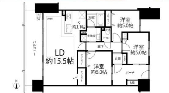 ガーデンティアラ武蔵小杉の間取り
