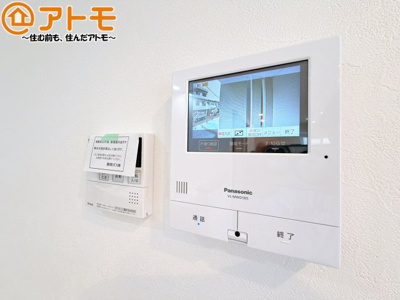 【防犯設備】 | 葵区城東町　新築戸建　1号地 | TVモニター付きインターホンは訪問者を確認することができて、防犯性に優れています♪
