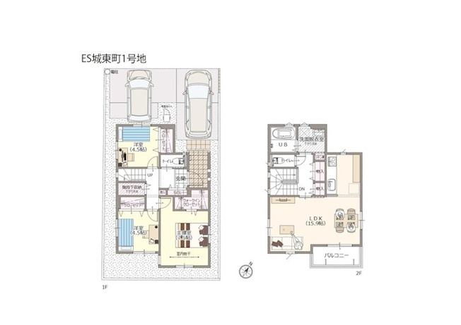 【間取り】 | 葵区城東町　新築戸建　1号地 | 使い勝手の良い3LDK♪お子様の成長に合わせて使うお部屋を選べます♪