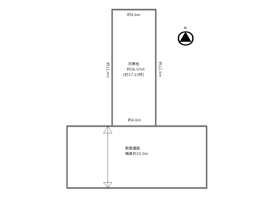 大阪市鶴見区鶴見4丁目の区画図