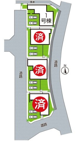 泉南郡熊取町七山　新築一戸建ての区画図|全4区画