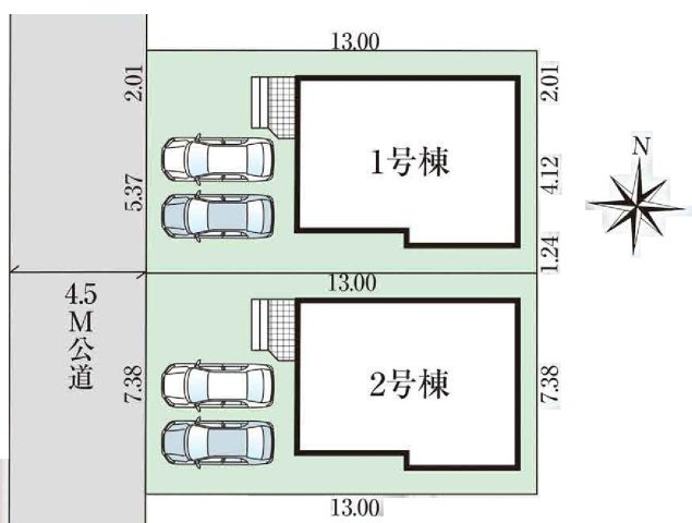 【内覧動画公開中！】京王線 調布駅 バス15分 停歩4分 新築戸建 調布市深大寺北町7丁目の区画図