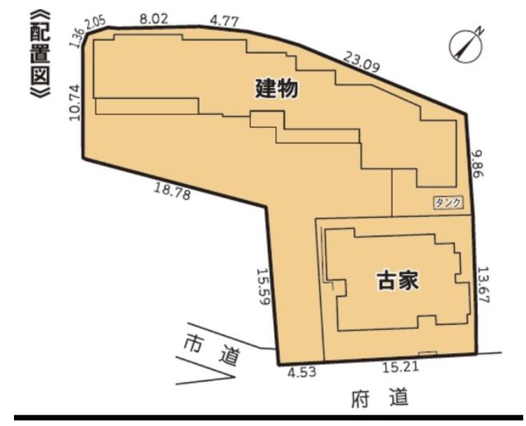 豊中市東豊中町５丁目の一棟マンションの区画図|配置図