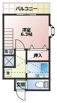 プレアール飯野町のバルコニー