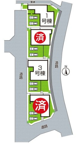 泉南郡熊取町七山　新築一戸建ての区画図|全4区画