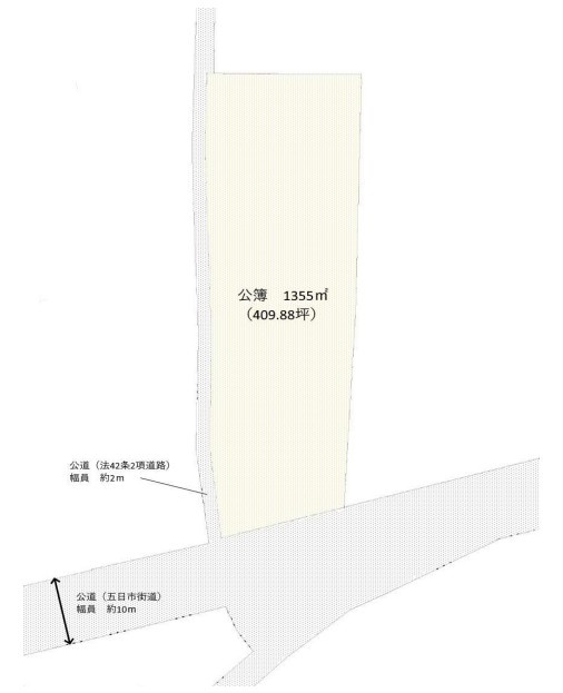 あきる野市上代継☆約409坪売地☆事業用にオススメ☆の区画図