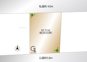 目黒区下目黒5丁目　建築条件付き土地の画像