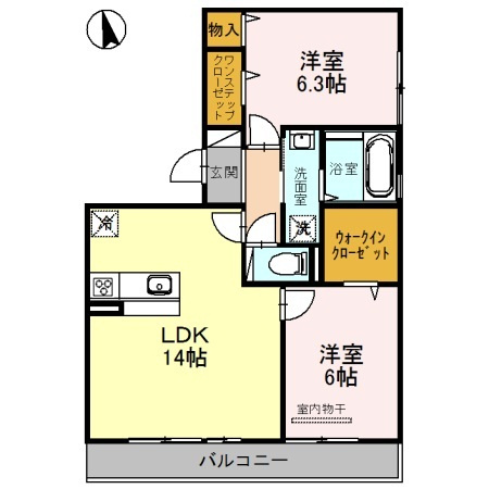 サニープレイス塩屋台の間取り