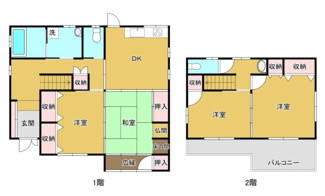 【間取り】 | 鳥取市美萩野1丁目中古戸建て