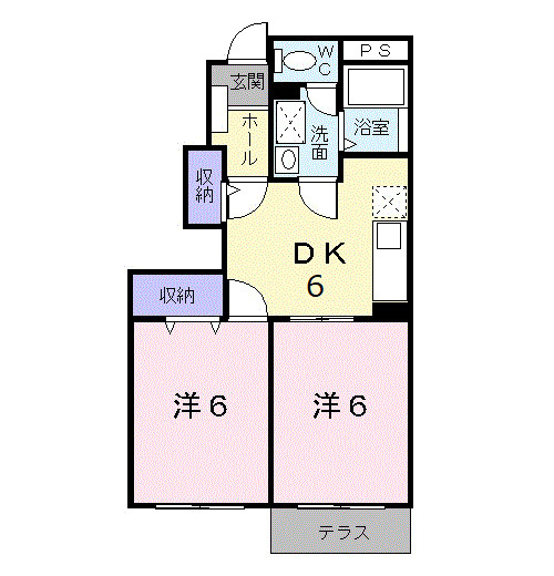 シャポー・ルージュＭの間取り|間取図
