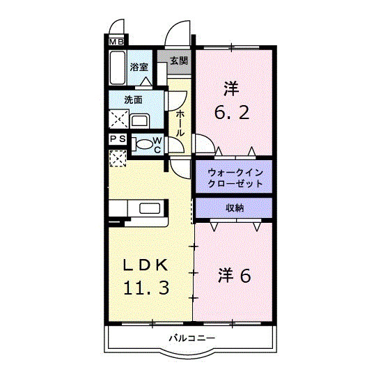 シェーネ・Ｆの間取り|間取図