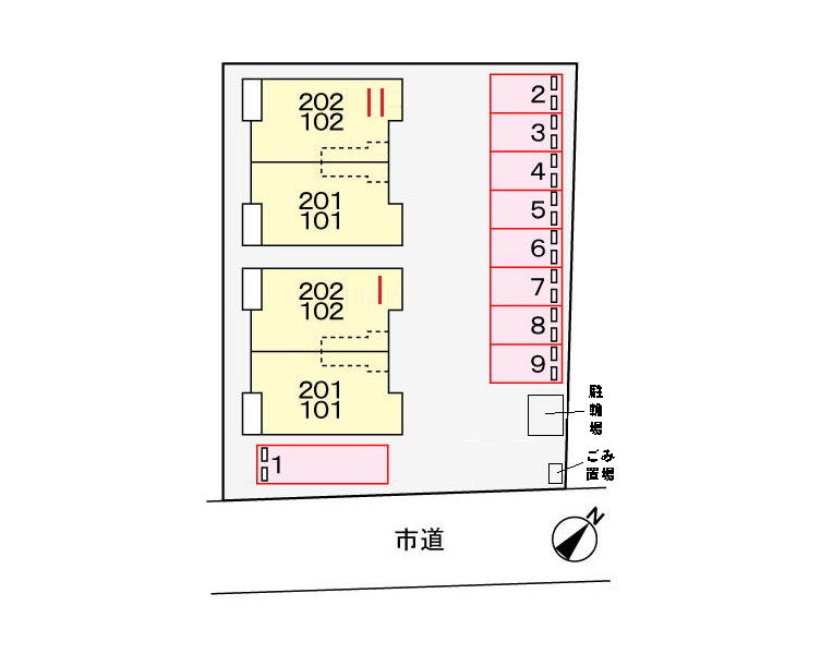ルミエール峰高Ⅰの駐車場|駐車場
