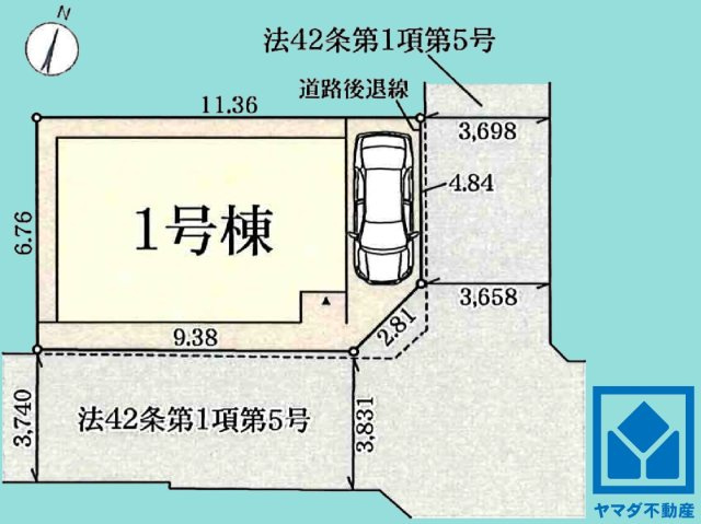尼崎市南初島町　1号棟の区画図|リーブルガーデン尼崎南初島町、新築分譲住宅全1棟の1号棟です。開放感のある南西角地で、陽当たり・風通しの良い立地です。