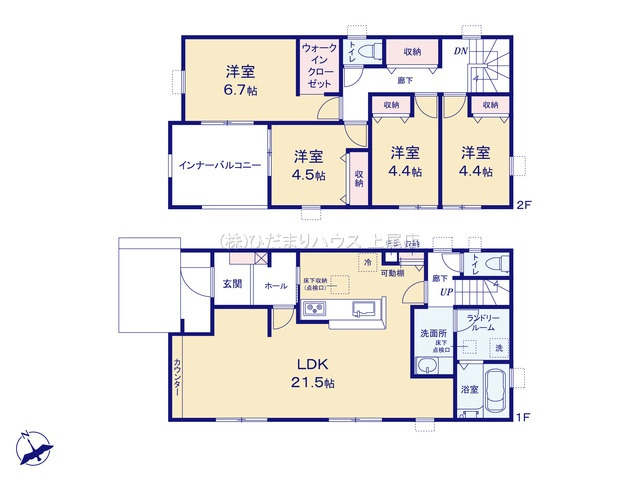 熊谷市拾六間　第6　新築一戸建て　リーブルガーデン　01の間取り