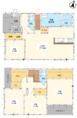 久留米市南4丁目2期の間取り