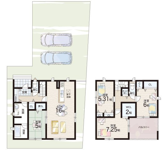 東近江市今町　第3期　新築一戸建ての間取り|3号地