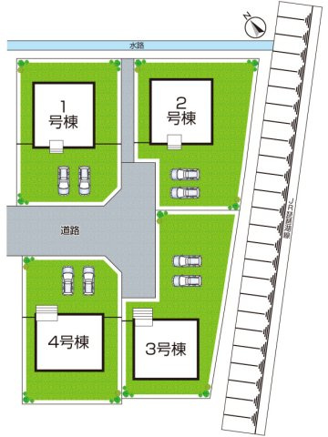 東近江市今町　第3期　新築一戸建ての区画図|全4区画
