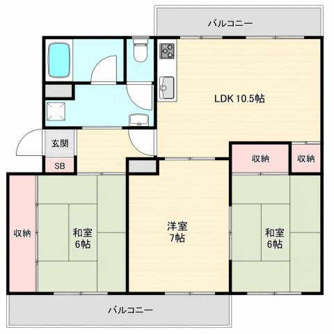 ひよどり台7団地36号棟の間取り
