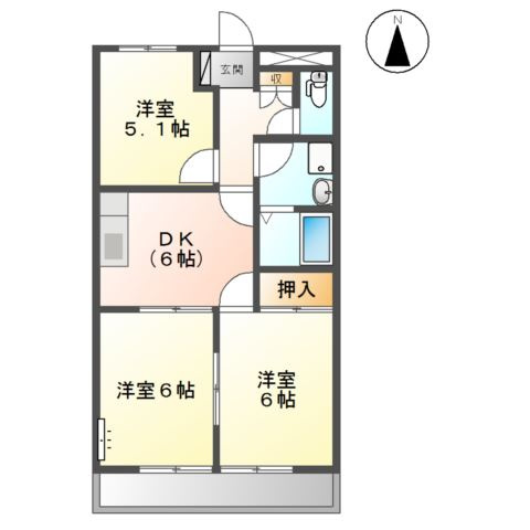 グリーンハイム松橋の間取り