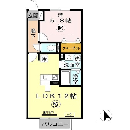 アンソレイエC棟の間取り