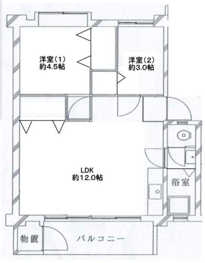 立川市富士見町６丁目の中古マンションの間取り