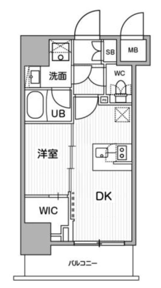 江東区東陽１丁目の賃貸マンションの間取り