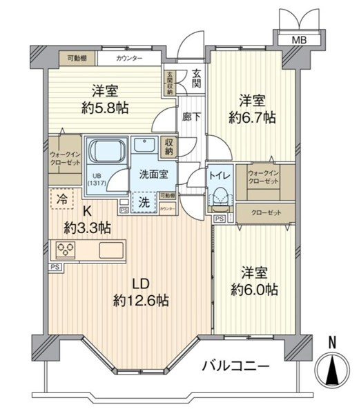 グランドパレス柳生の間取り
