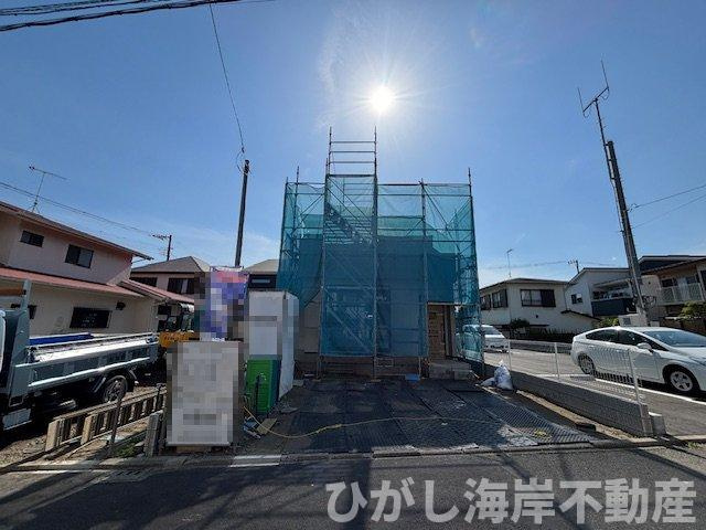 茅ヶ崎市富士見町　新築戸建の外観|5月2日撮影　建築中　現地外観
