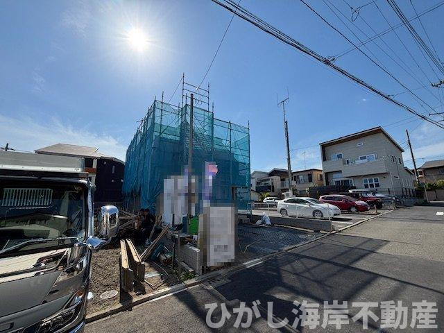 茅ヶ崎市富士見町　新築戸建の外観|5月2日撮影　建築中　現地外観